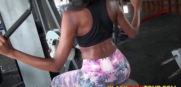 trendsPost-workout Cum Treat for Black Gym Babe